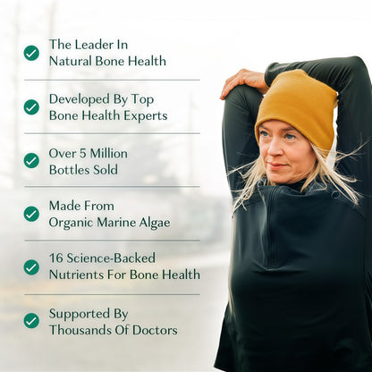 ALGAECAL Organic Red Algae Calcium Supplement for Bone Density Vitamin 120 Caps